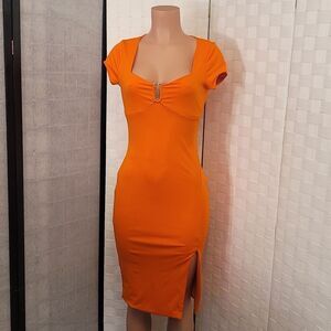 BRAND NEW  DEREK HEART SQUARE NECKLINE BODYCON DRESS